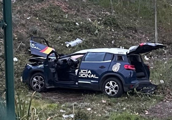 Imagen del vehículo accidentado.