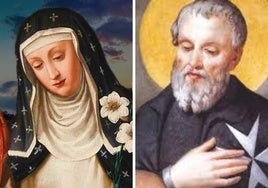 Santa Inés de Montepulciano y Beato Geraldo de Salles.