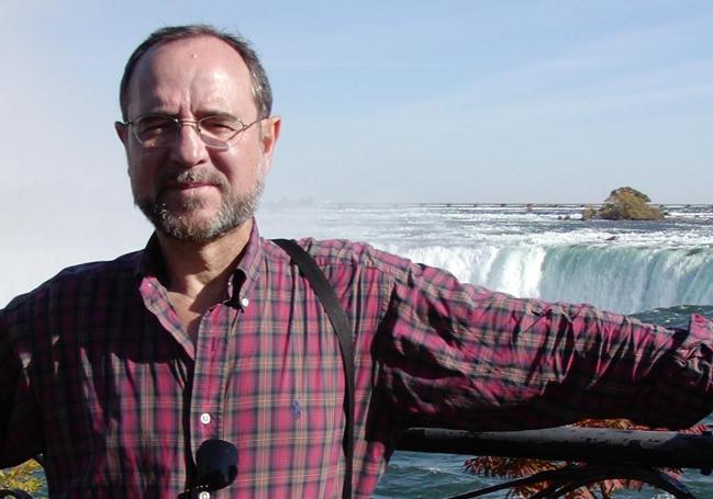 Jesús Rodríguez del Caño en las cataratas del Niágara