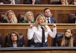 Yolanda Díaz, el 19 de marzo en el Congreso.