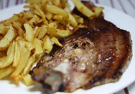 El churrasco del menú del día del Cafetín