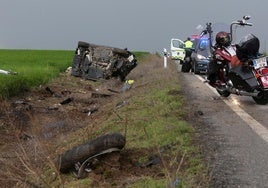 Un motorista fallece en un accidente en la CL-603 cerca de Turégano