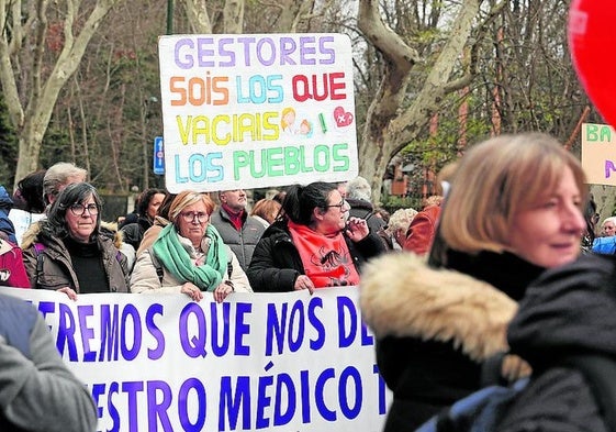 Manifestación por la sanidad pública en Valladolid del 15 de marzo.