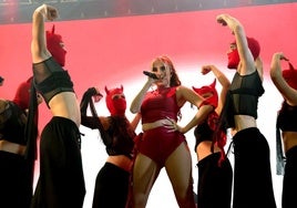 La cantante vallisoletana Ani Queen, durante el concierto del Vibra Mahou Fest celebrado este sábado en la Feria de Valladolid.