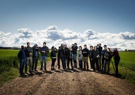 Integrantes de Acenva, durante una de sus salidas para conocer y divulgar la riqueza natural de Valladolid.