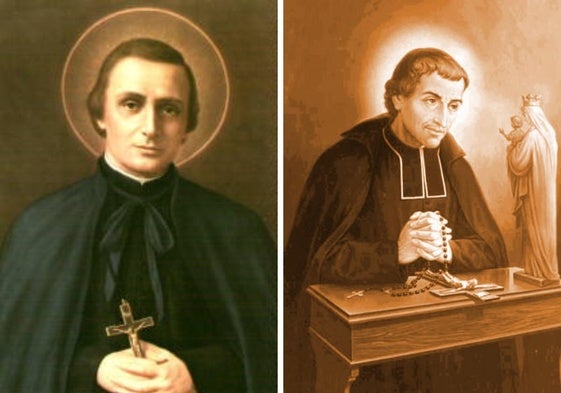 San Pedro Chanel y San Luis María Grignion de Montfort.