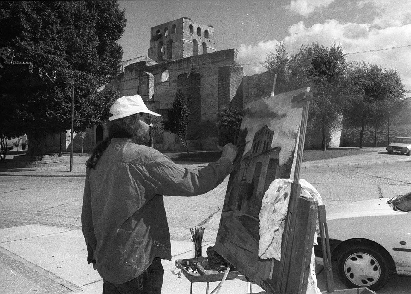 Certamen de pintura rápida organizado durante las fiestas de 1996.
