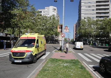 Un motorista herido en un accidente en el Paseo de Zorrilla