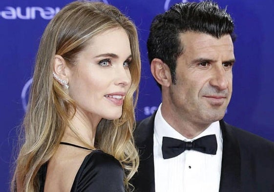 Luis Figo y Helen Svedin.