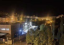 Instantes posteriores al regreso del suministro eléctrico a Segovia sobre las 3:30 horas de la madrugada.