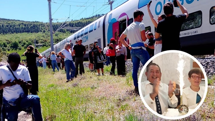 El tren en el que la pareja pasó más de 20 horas. En detalle, José Luis y Paula celebran sus bodas de oro.