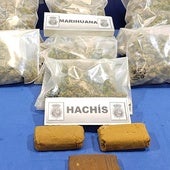 Drogas intervenidas en la casa del sospechoso.