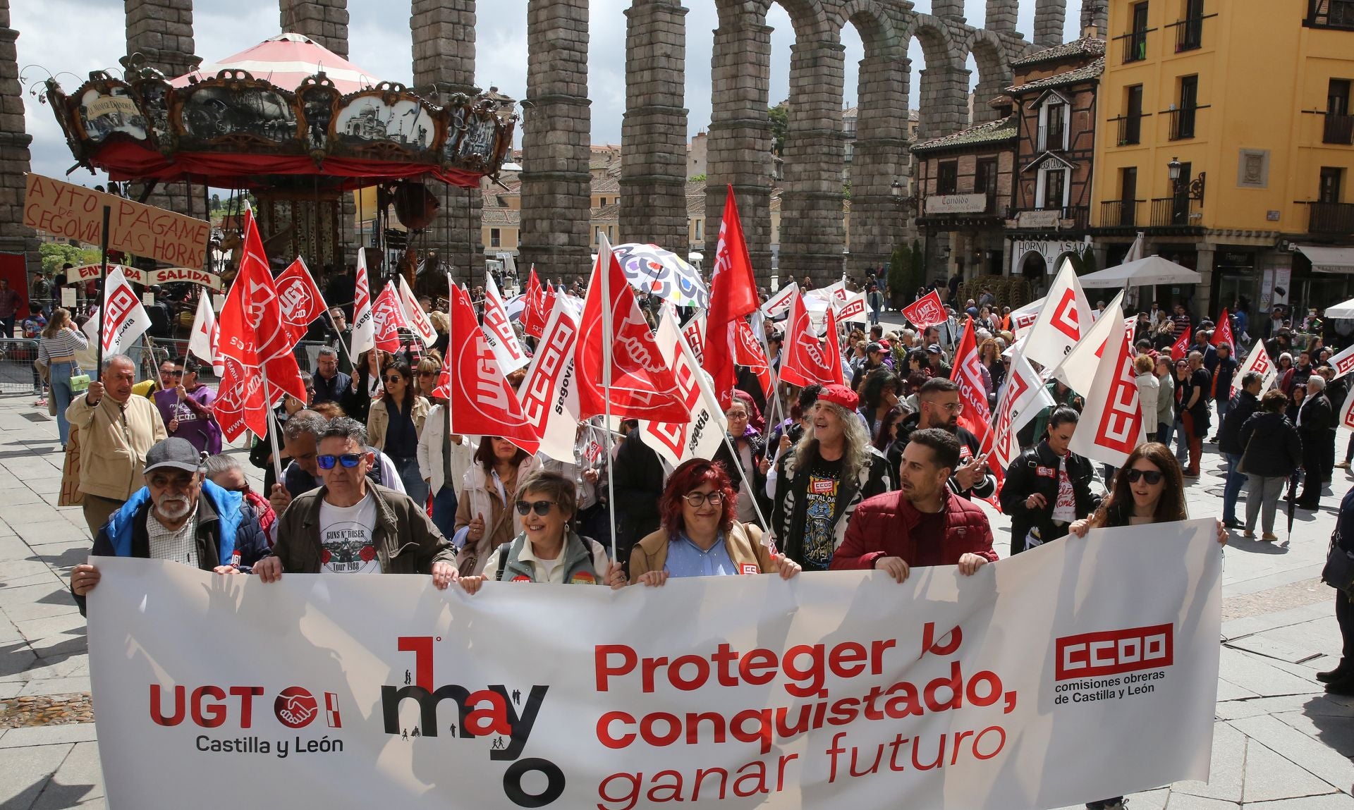 Fotografías de la manifestación del Primero de Mayo en Segovia
