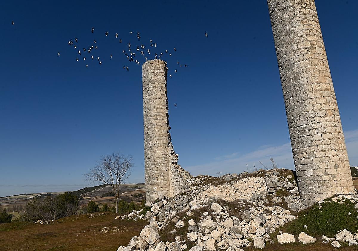 Dos torreones que se mantienen de la construcción original del Castillo.