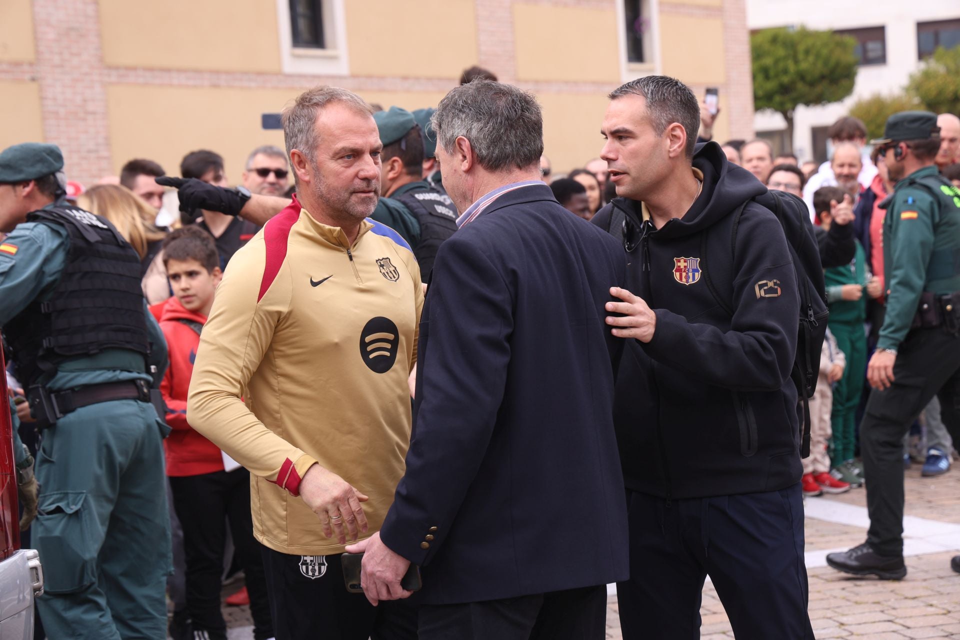 Llegada de los jugadores del Barça al hotel de Valladolid