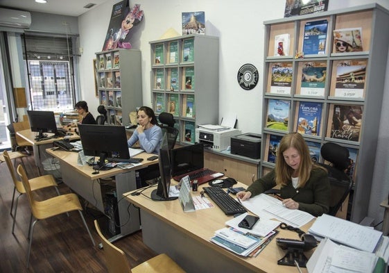 Agencia de viajes en la capital segoviana.