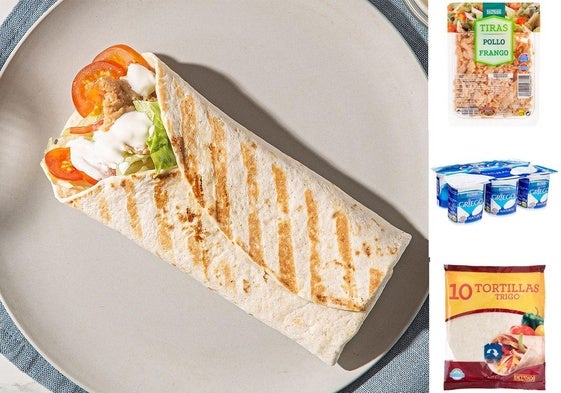 Wrap de pollo.
