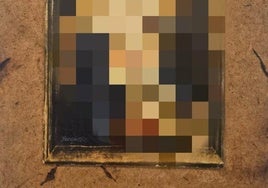 Imagen pixelada del cuadro encontrado en un autobús de Auvasa.