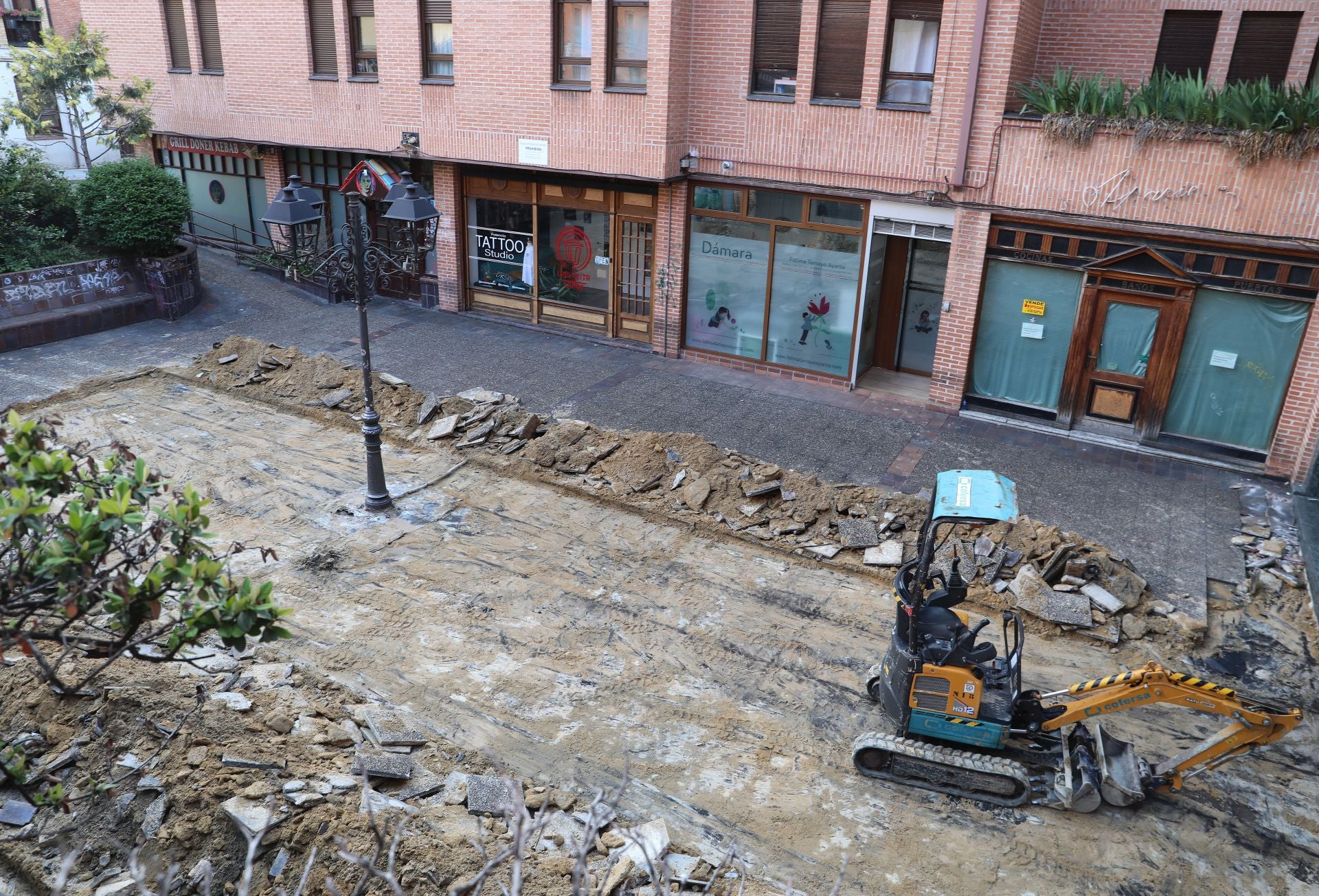 Así son las obras de la plaza del Seminario de Palencia