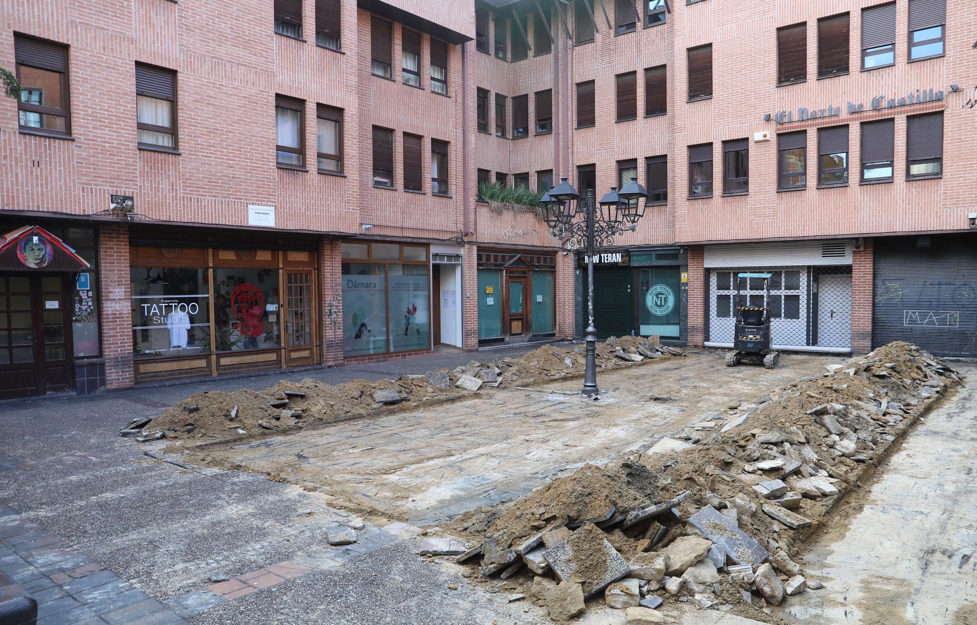 Así son las obras de la plaza del Seminario de Palencia