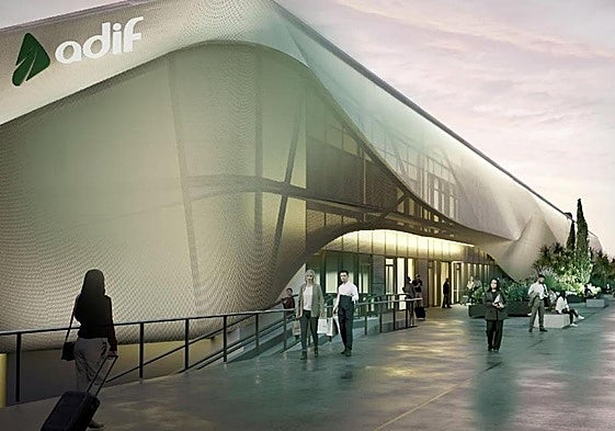 Infografía de la futura estación de Valladolid.