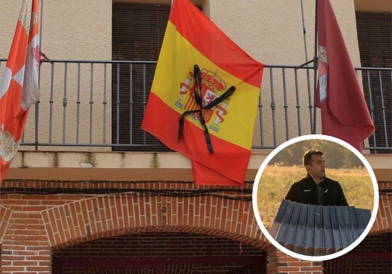 Luto en el Ayuntamiento de Nieva. Abajo, Jonatan en la bodega donde trabajaba.