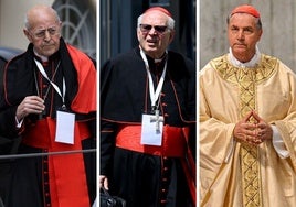 Ricardo Blázquez, Aquilino Bocos y Ángel Fernández Artime, estos días pasados en Ciudad del Vaticano.