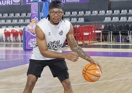 Mathieu Kamba, el pasado miércoles en el Pabellón Municipal de Deportes.