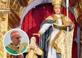 Robert Prevost en su etapa como arzobispo de Chiclayo y la imagen Santo Toribio de Mogrovejo con Santa Rosa de Lima en Mayorga.