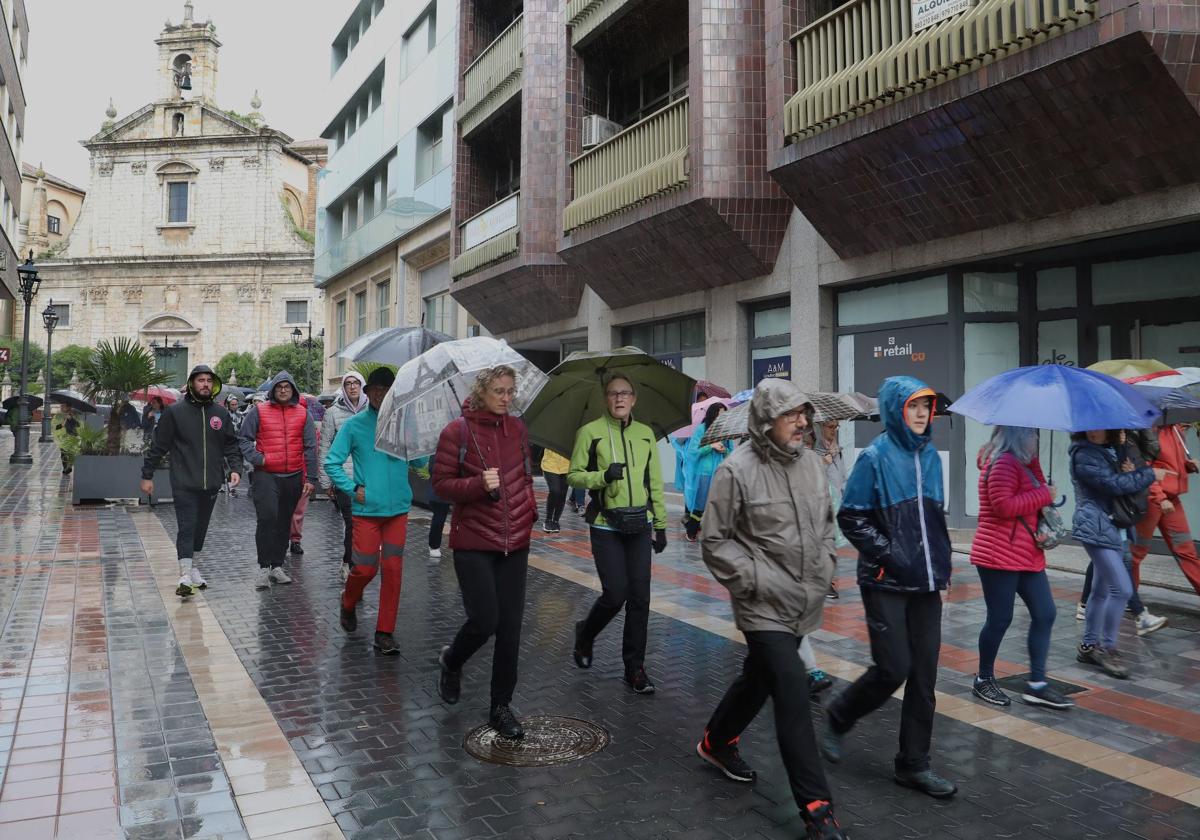 Participantes en el recorrido simbólico de la Marcha de Aspanis.