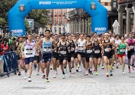 Momento de la salida de la II Carrera de la Familia de Valladolid.