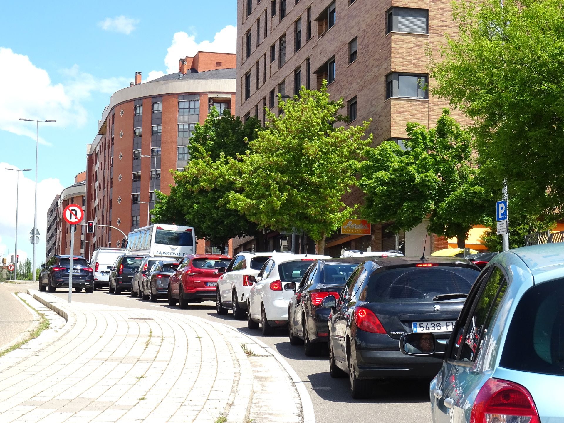 El corte por las obras de un bloque de Parquesol, en imágenes