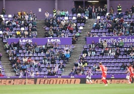 Gradas del estadio José Zorrilla, durante el último Real Valladolid-Girona.