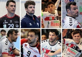 Arriba, Yeray, Luis de Vega, Lautaro e Isaías; abajo, Gedeón, Dani Pérez, Borja y Nevado.