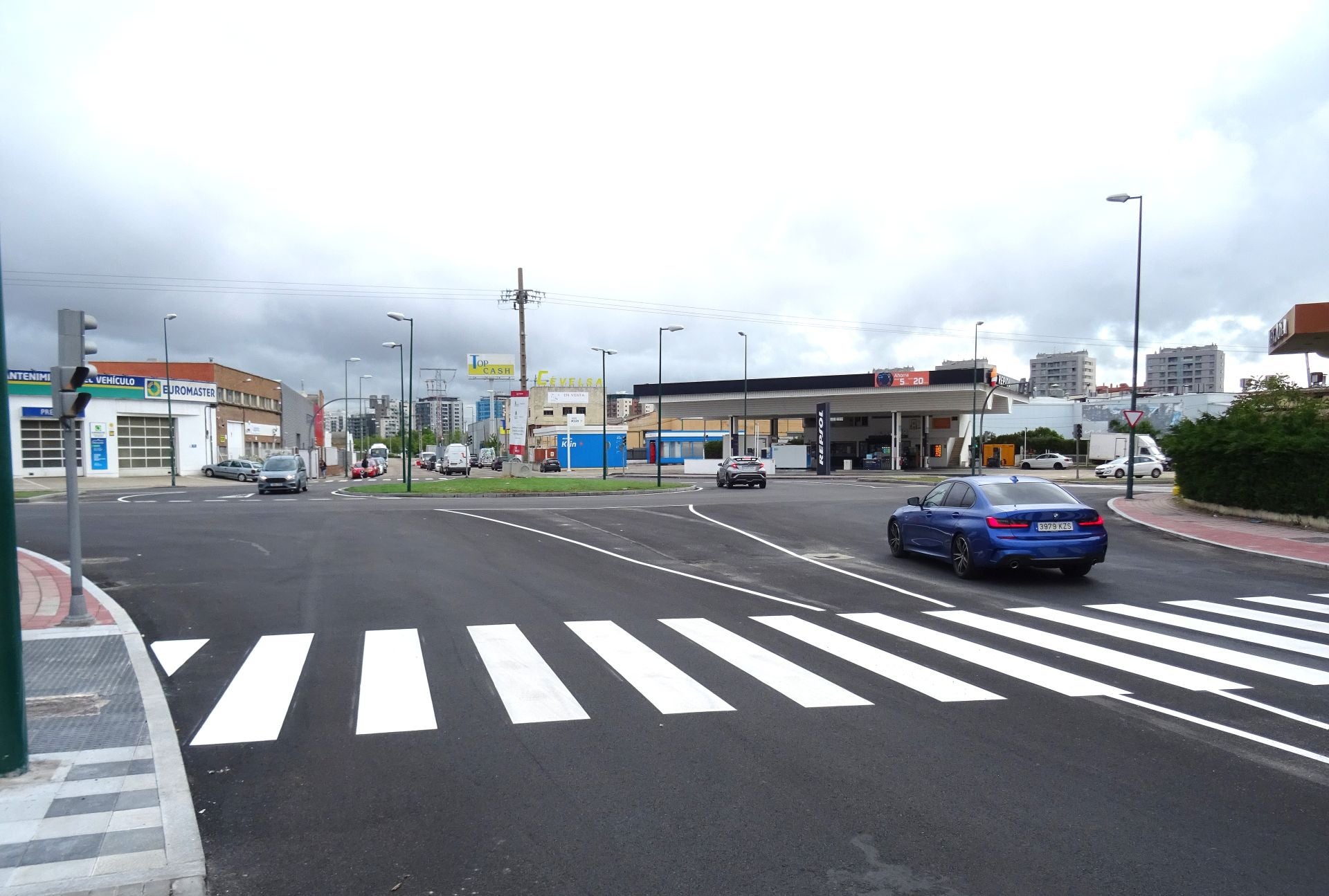 Fin de las obras en la Avenida El Norte de Castilla en el Polígono de Argales