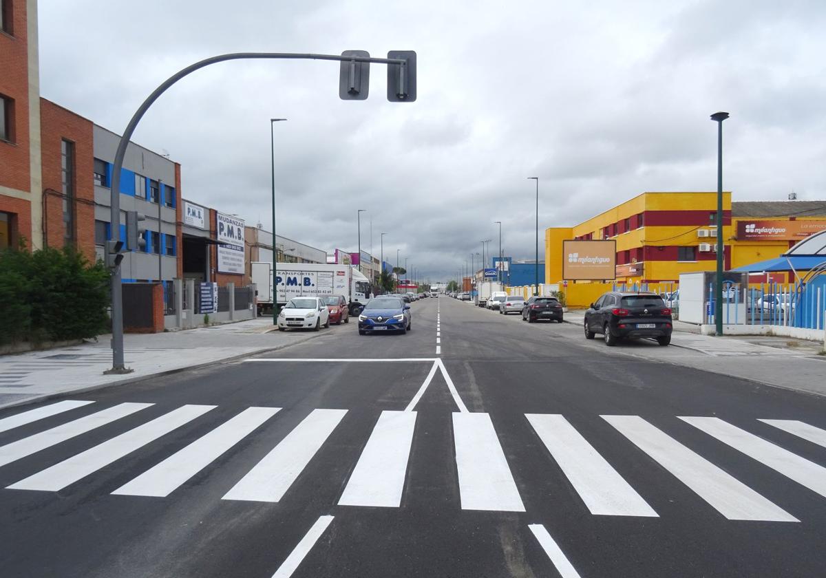 Fin de las obras en la Avenida El Norte de Castilla en el Polígono de Argales