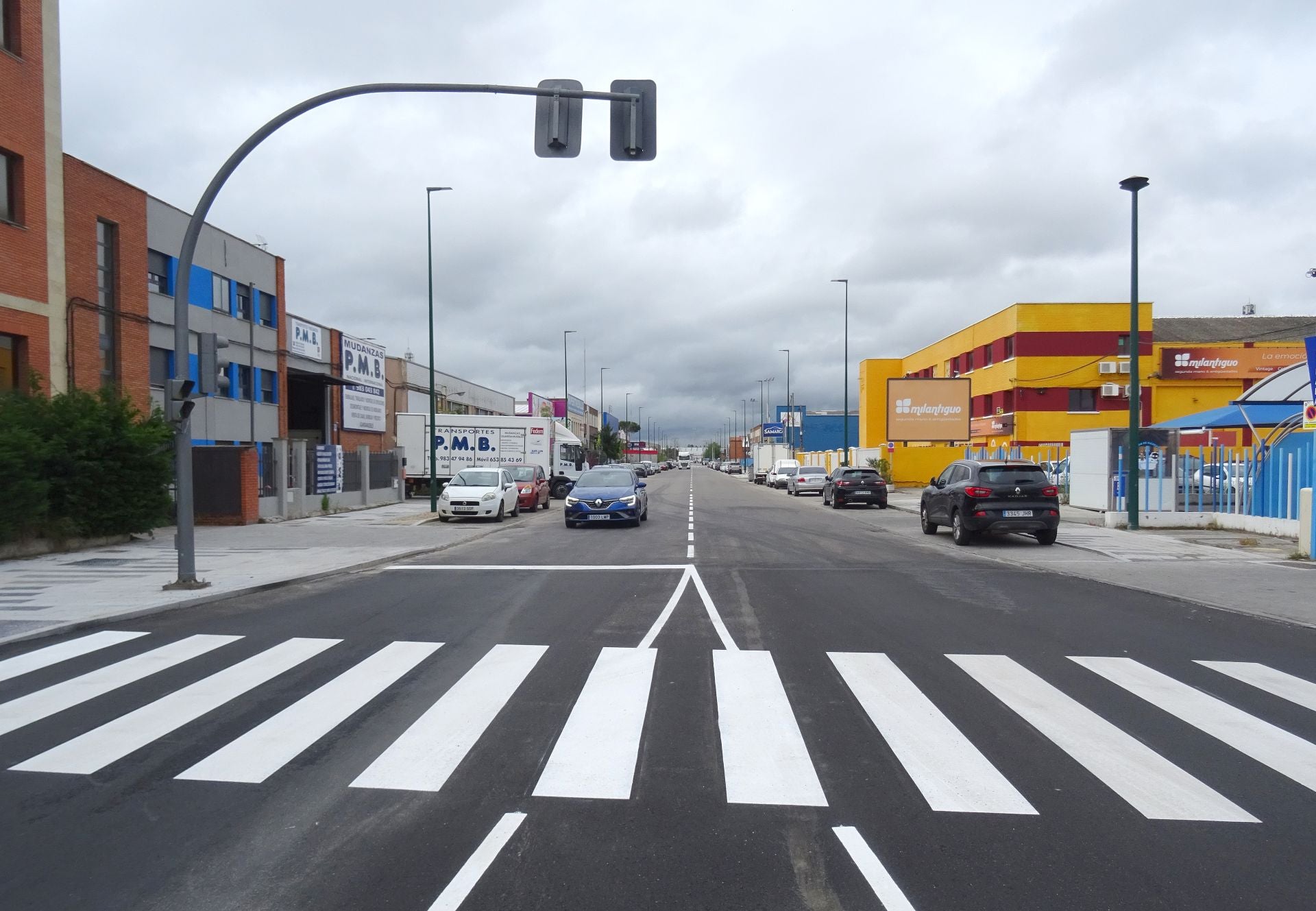 Fin de las obras en la Avenida El Norte de Castilla en el Polígono de Argales