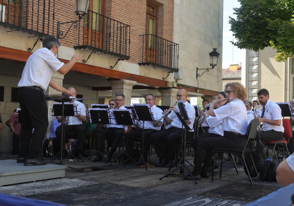 La Banda de Música, en un concierto en las fiestas de San Antolín de 2024.