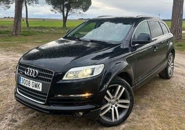 Uno de los dos Audi robados, con el que los ladrones huyeron hacia Arévalo.