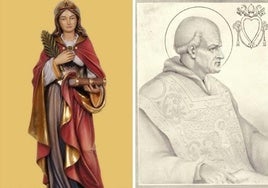 Santa Claudia y San Juan I papa.