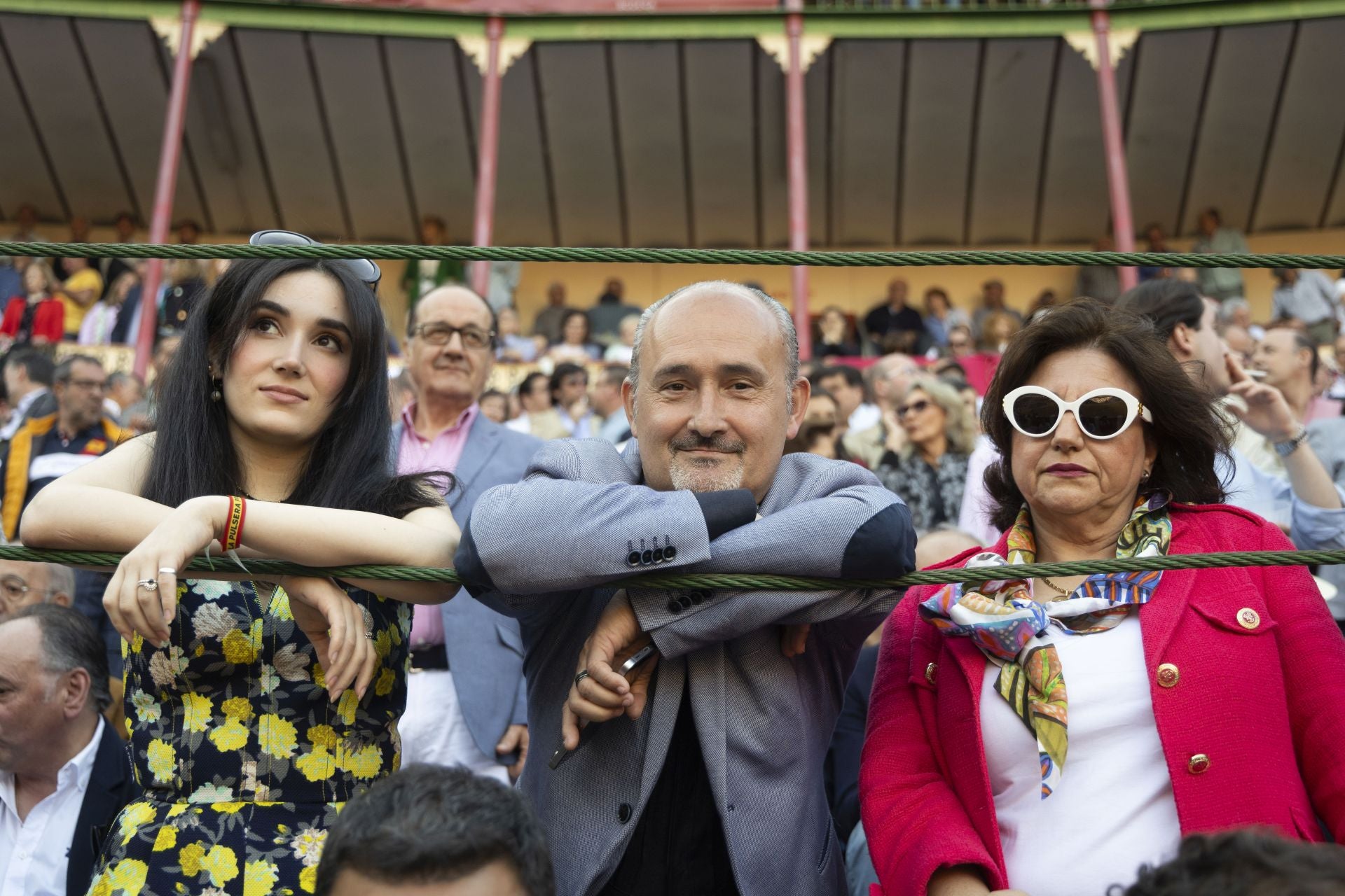 El concejal Alberto Cuadrado con su mujer y su hija