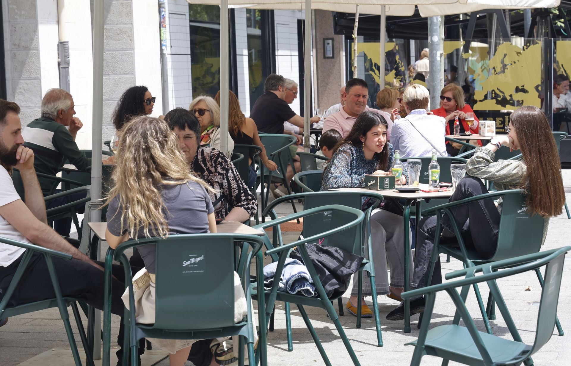 Las buenas temperaturas reactivan la hostelería en Palencia