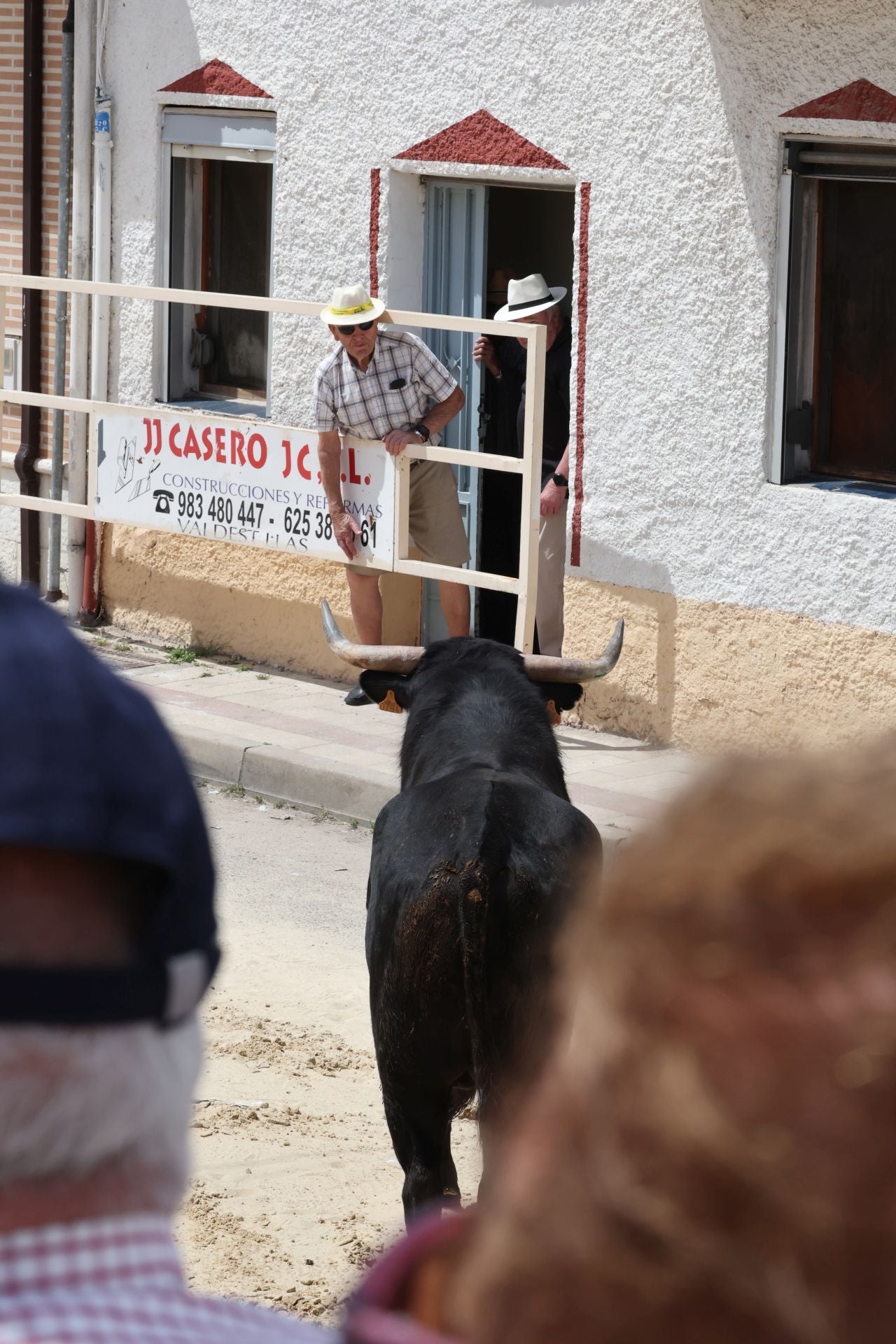 Encierro del domingo por la mañana en Valdestillas