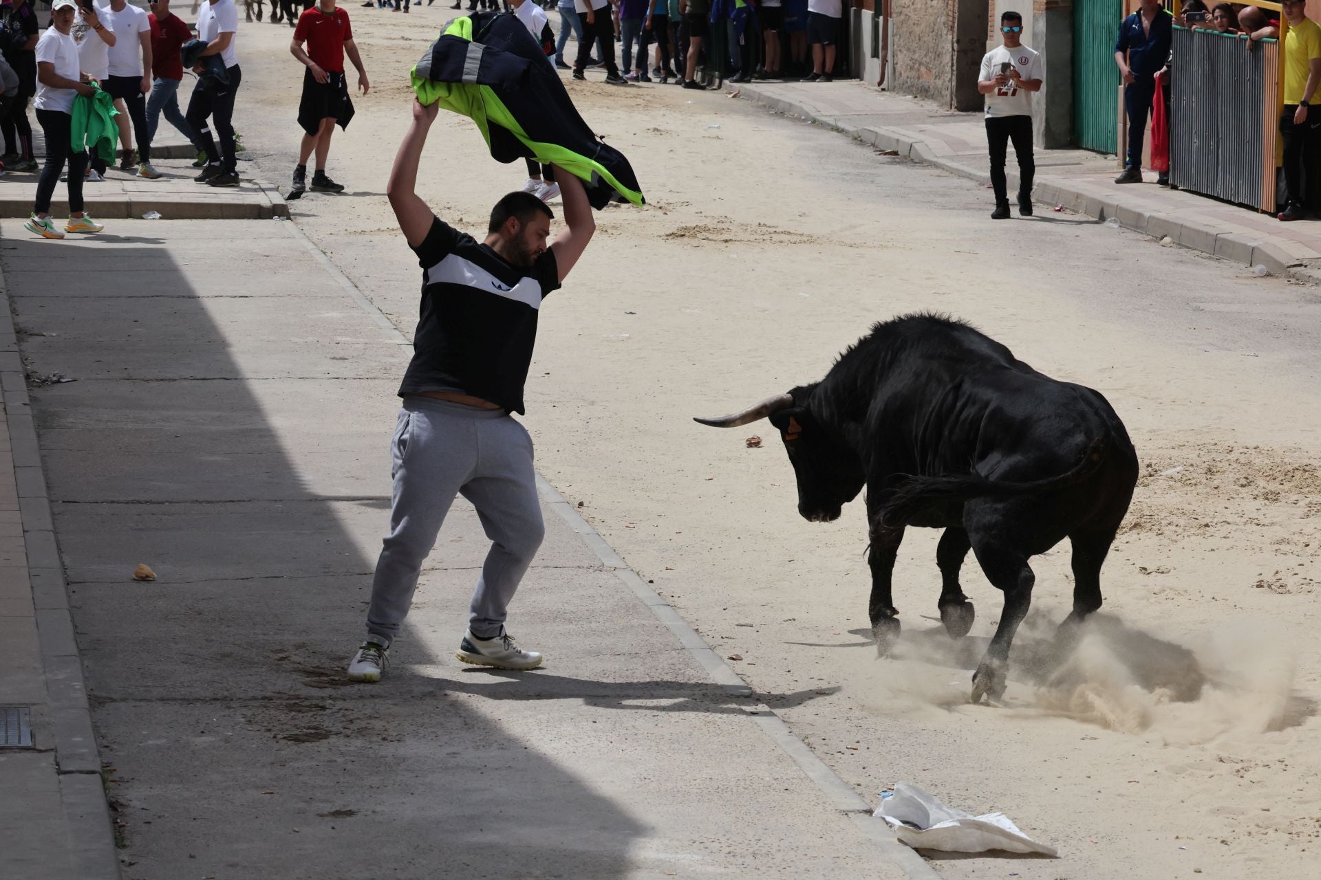 Encierro del domingo por la mañana en Valdestillas