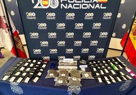 Droga incautada por la Policía Nacional de Palencia.