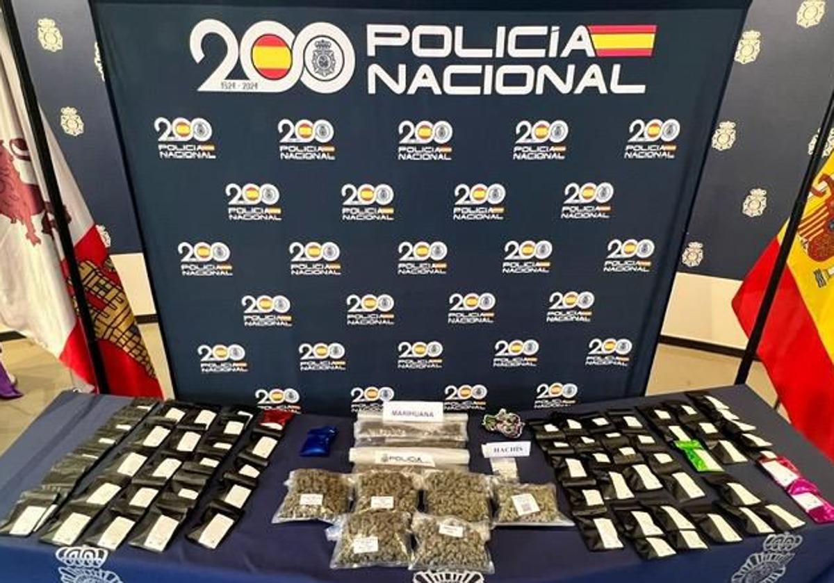 Droga incautada por la Policía Nacional de Palencia.