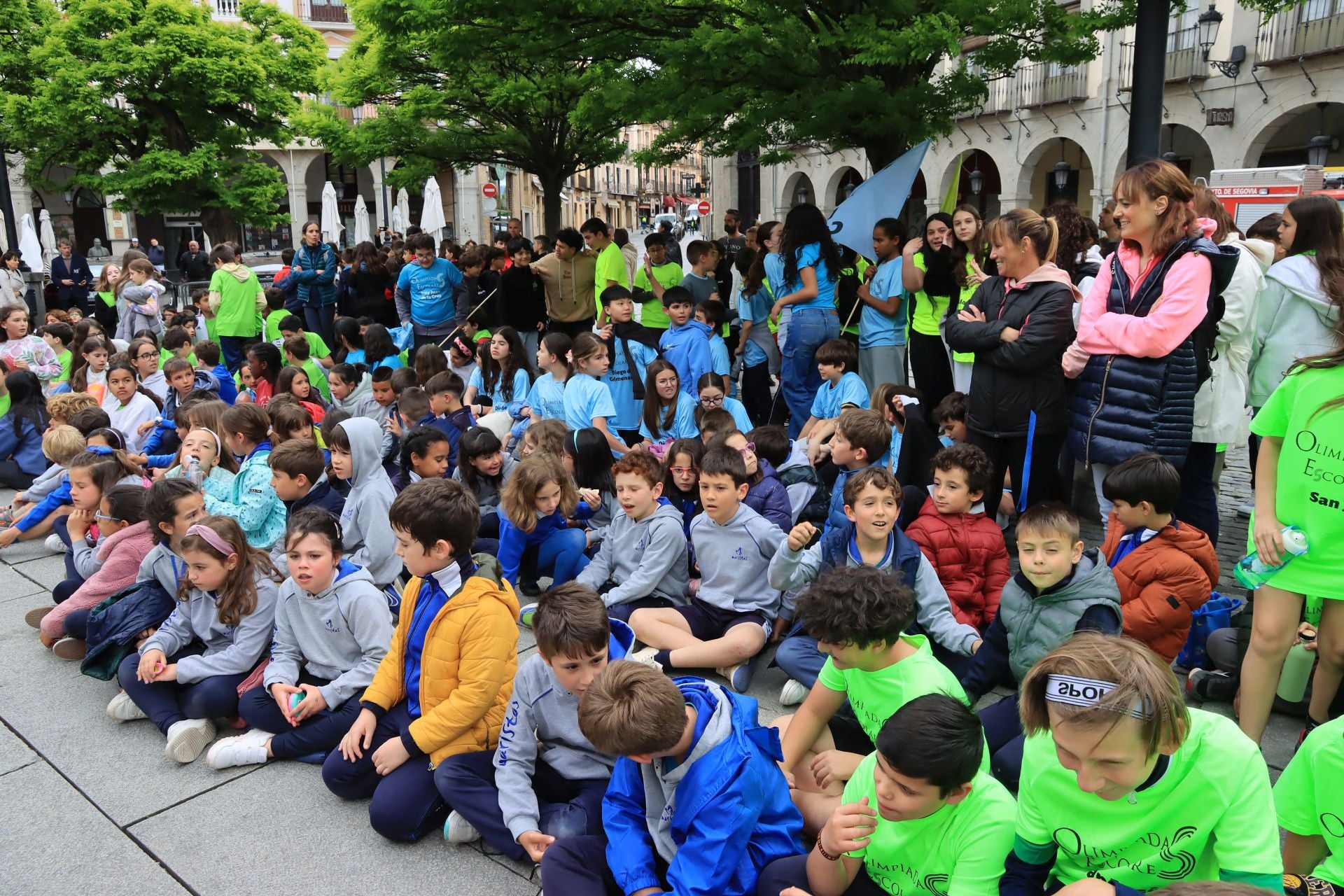 Fotos del encendido del pebetero de la olimpiada escolar de Segovia