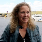 La segoviana Laura Herráez, justo antes de coger el tren hacia Zamora.