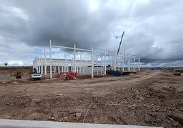 Estado actual de la construcción de la nueva sede de Tebrio en Salamanca.