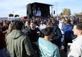 Fan Zone que sirvió de telonera del España - Fiyi.